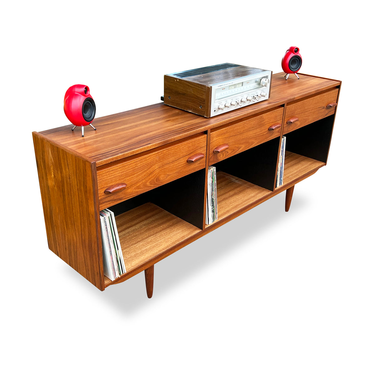 Teak Record Cabinet