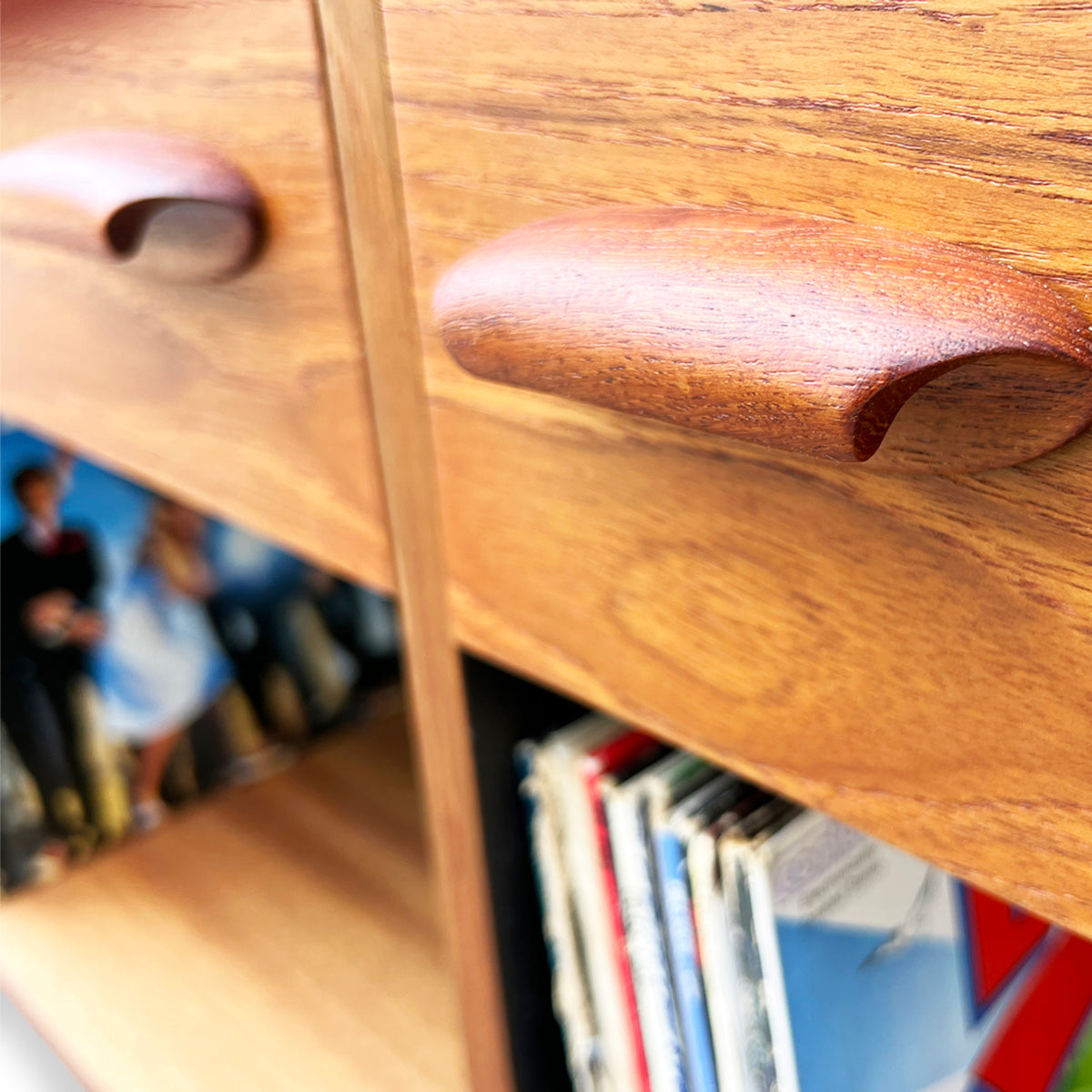 Teak Record Cabinet