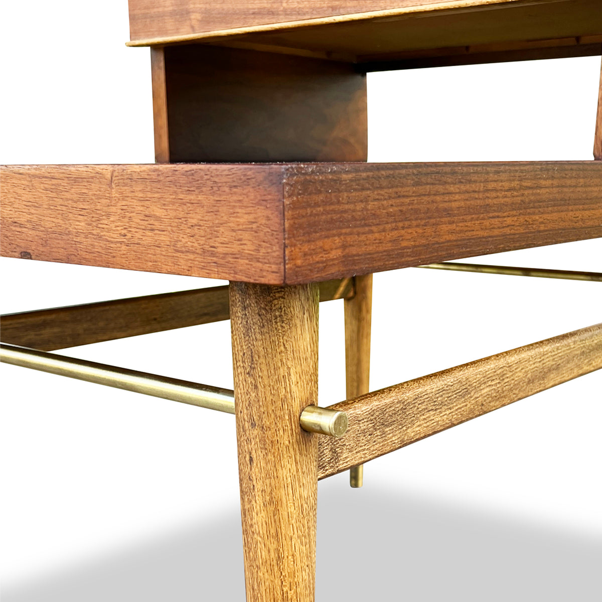 Walnut and Birch Side Table
