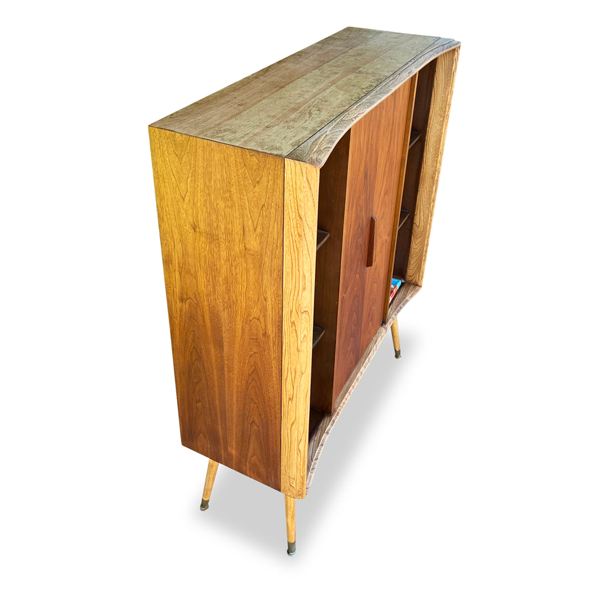 Walnut and Ash Bookcase by Deilcraft
