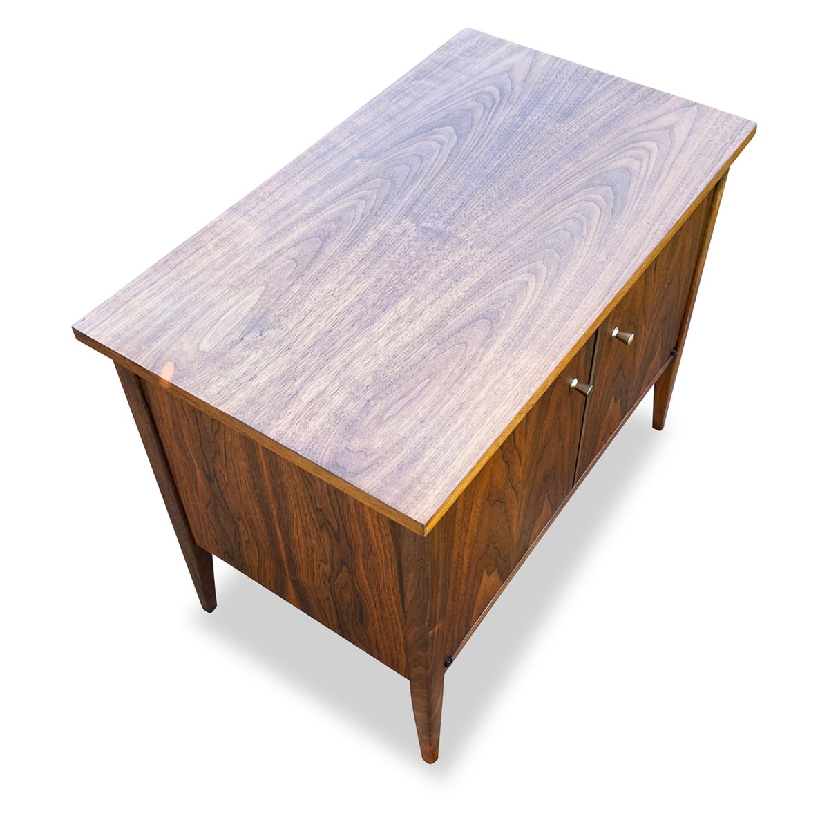 Walnut Compact Record Cabinet