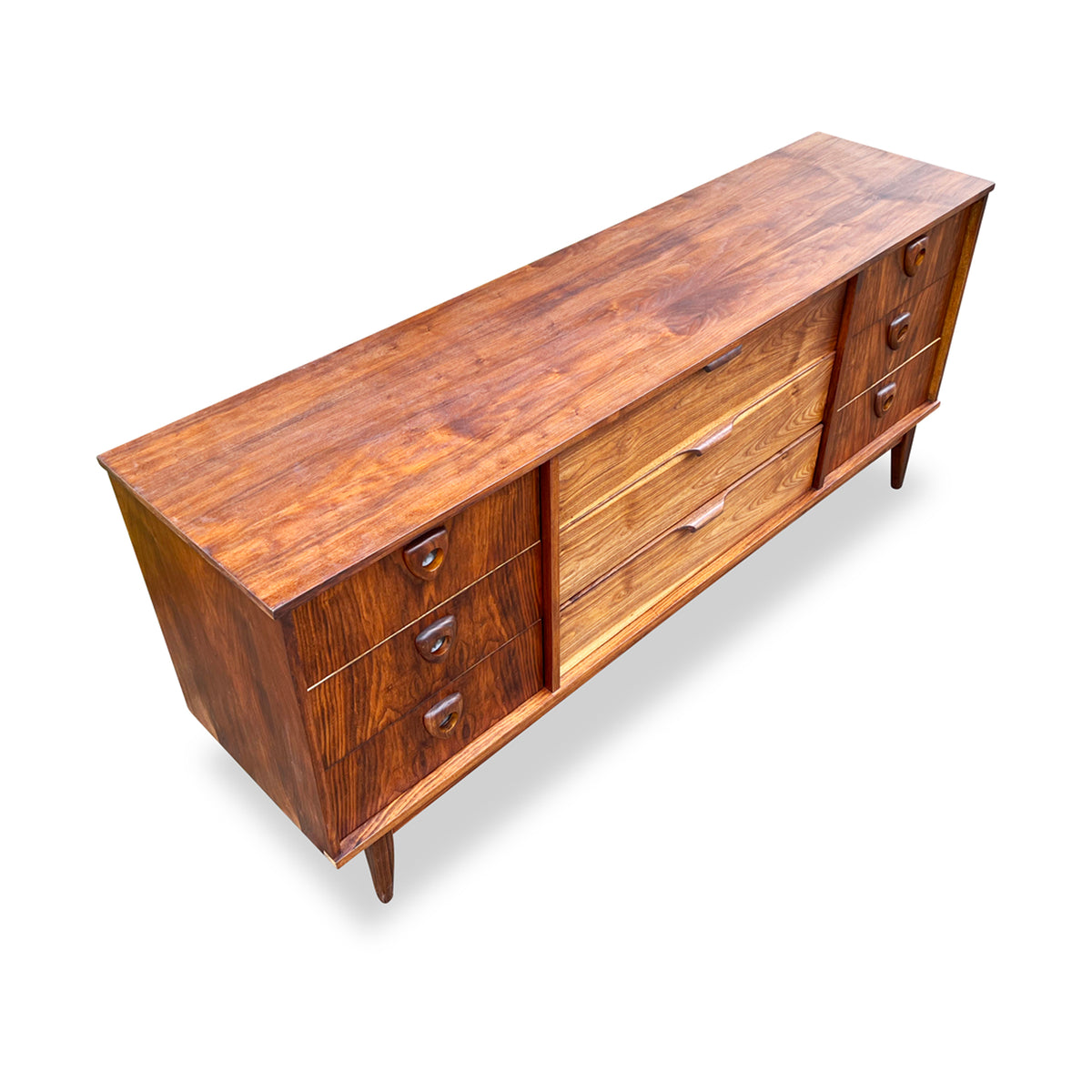 Walnut Nine Drawer Dresser