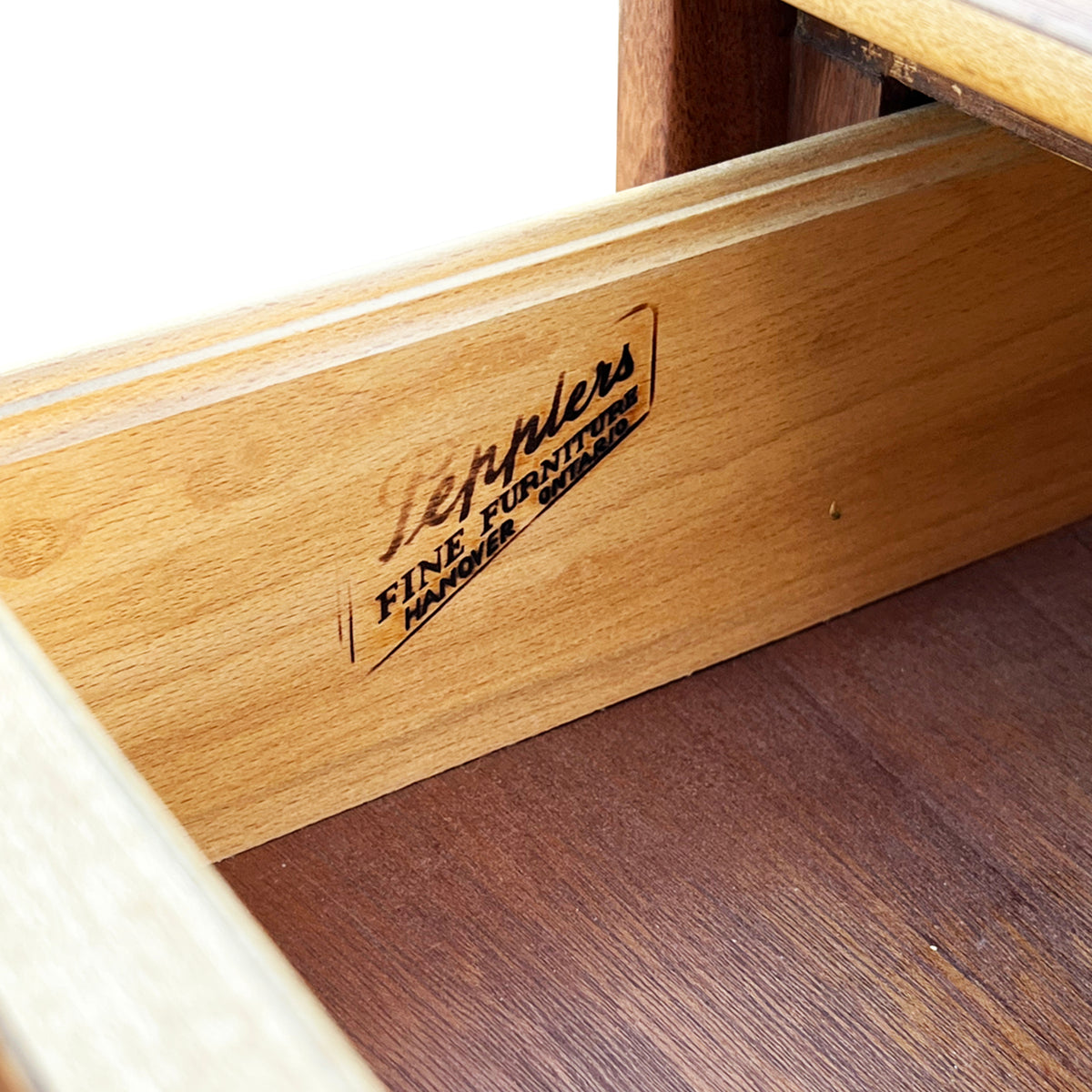 Vintage Walnut Sideboard with Record Storage