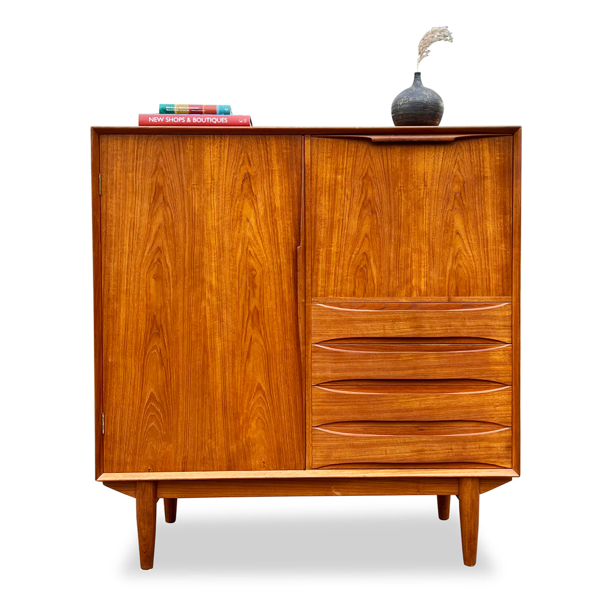 Teak Upright Cabinet by Dyrlund