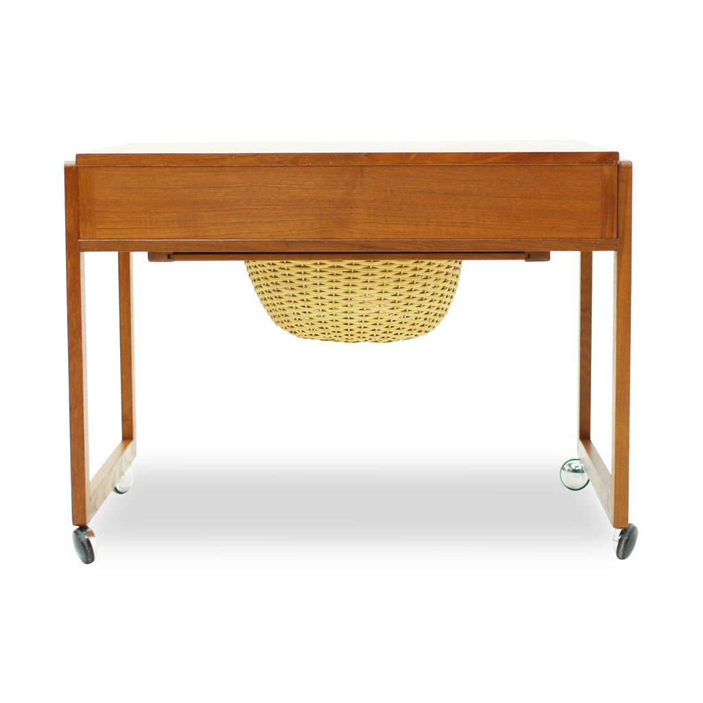 Mid Century Teak Side Table or Sewing Table