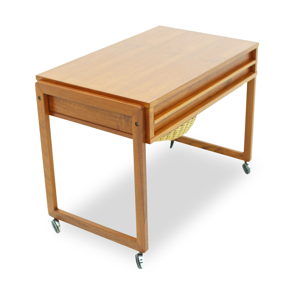 Mid Century Teak Side Table or Sewing Table
