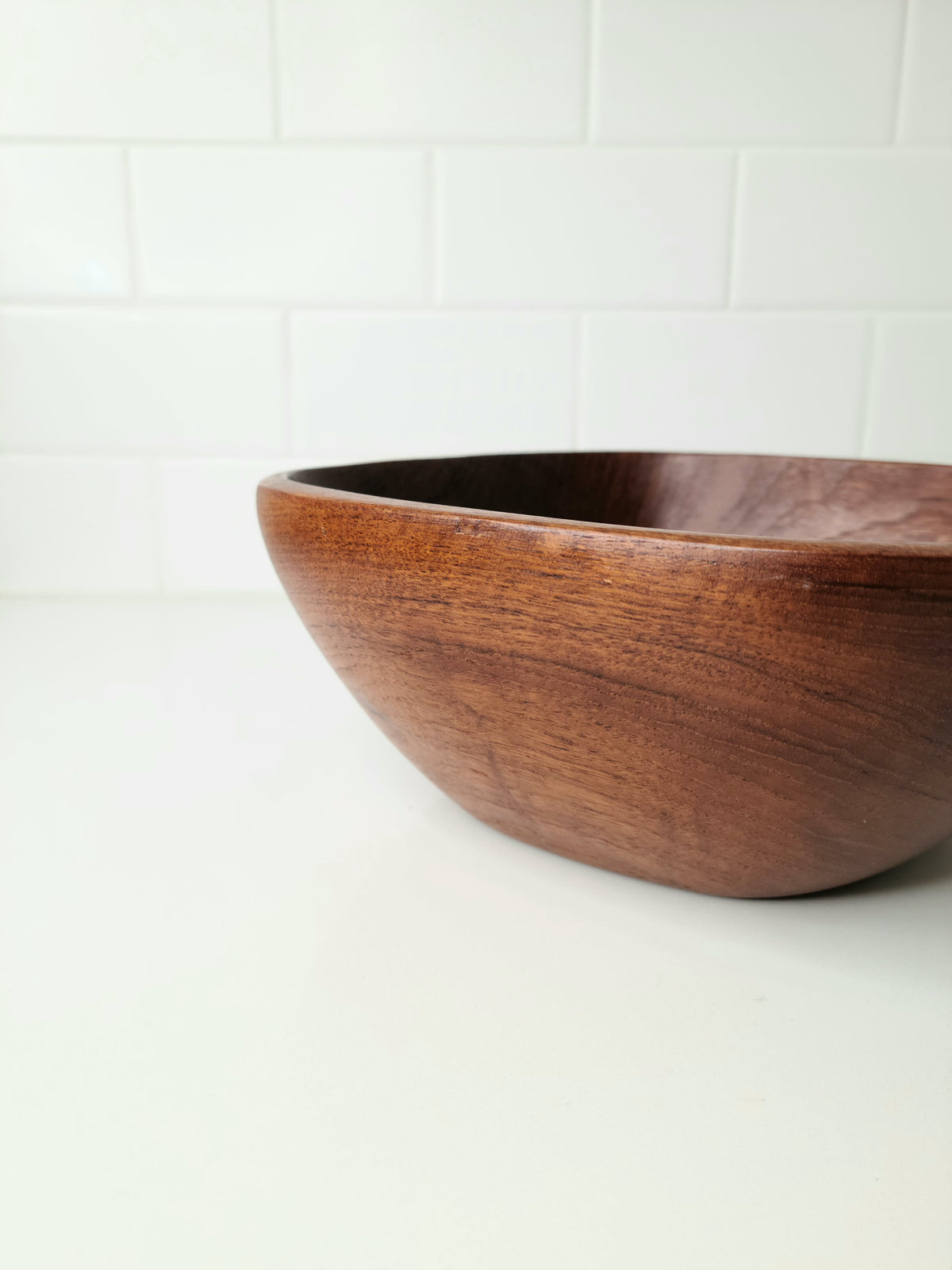 Vintage Solid Teak Salad Bowl