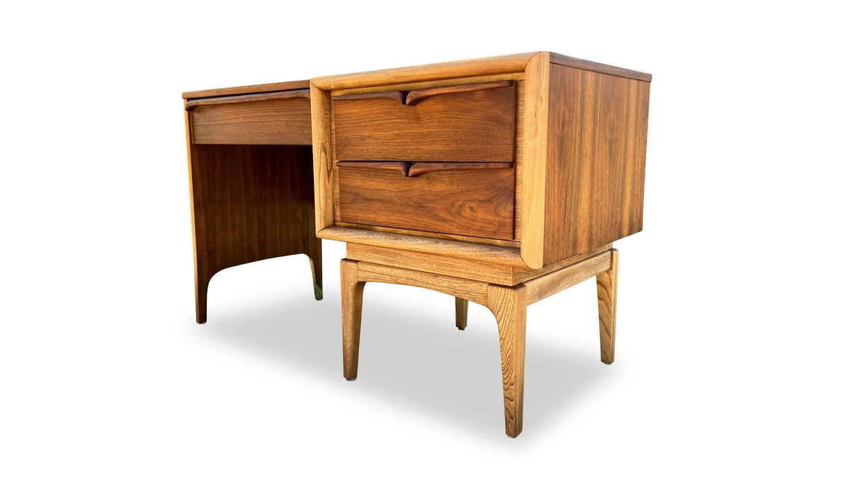 Walnut and Elm Dresser by United