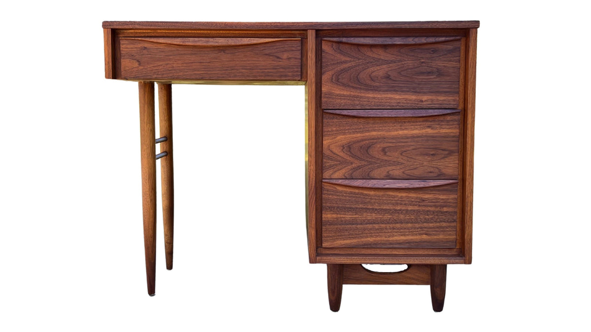 Walnut Four Drawer Desk