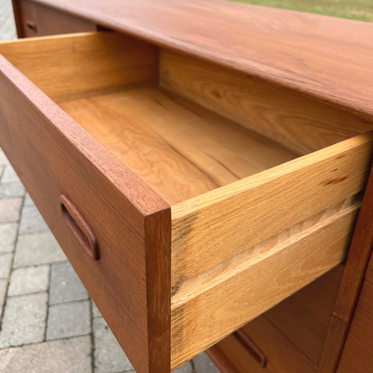 Teak Nine Drawer Dresser