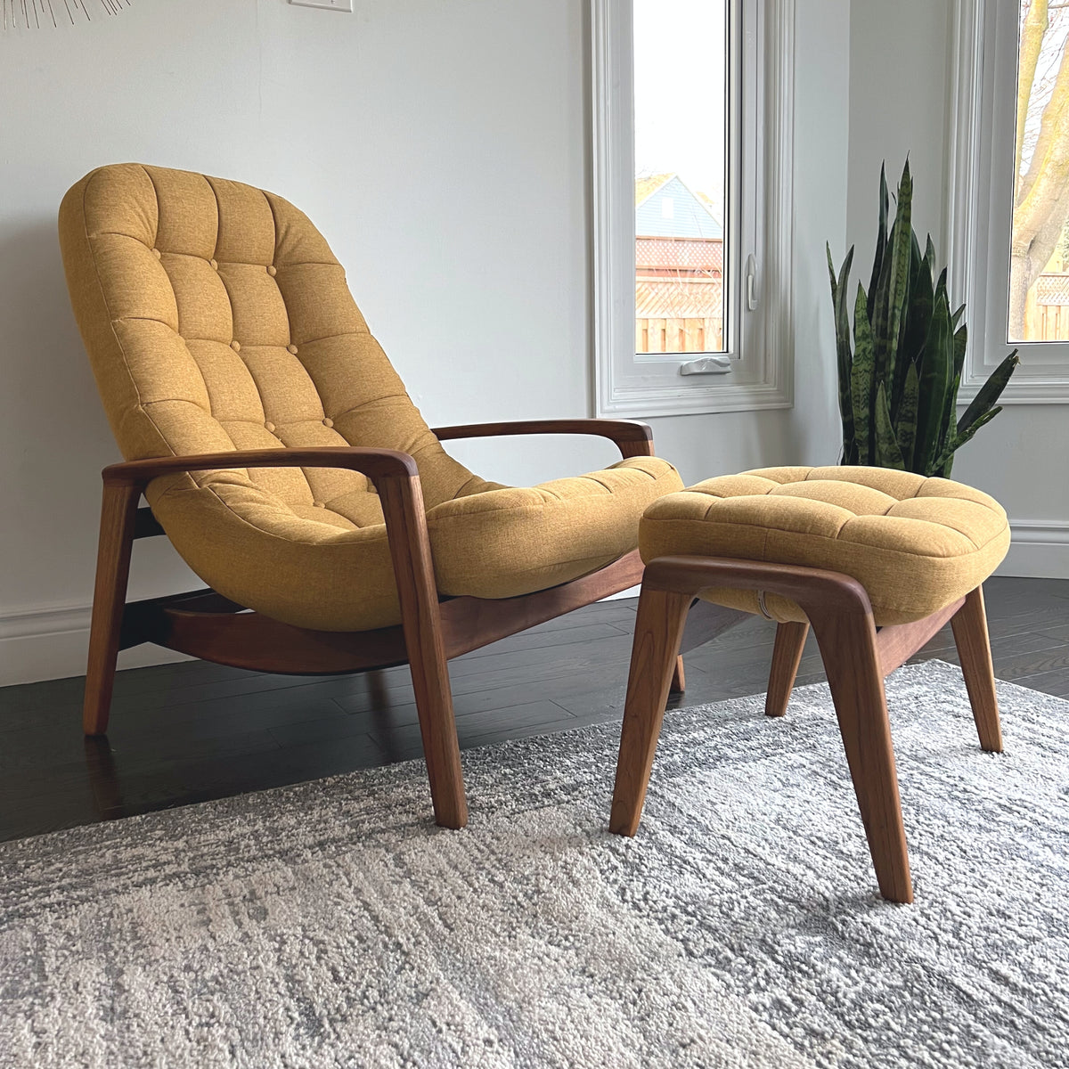 R. Huber Scoop Chair and Ottoman