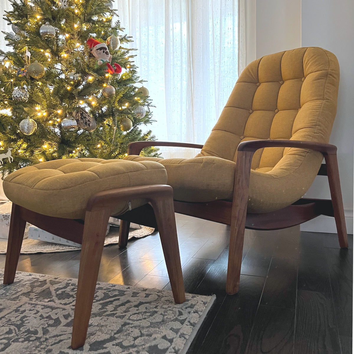R. Huber Scoop Chair and Ottoman