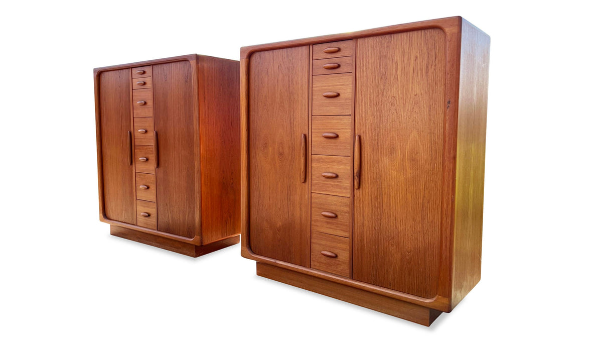 teak tambour door cabinet by dyrlund