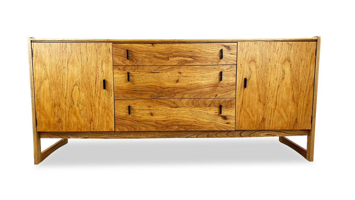 mid century pecan sideboard by kaufman