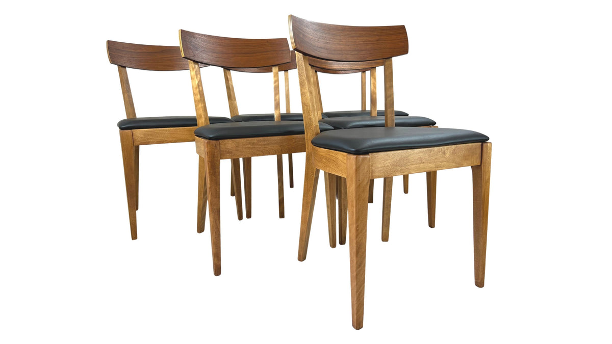 vintage walnut dining chairs by kaufman furniture collingwood