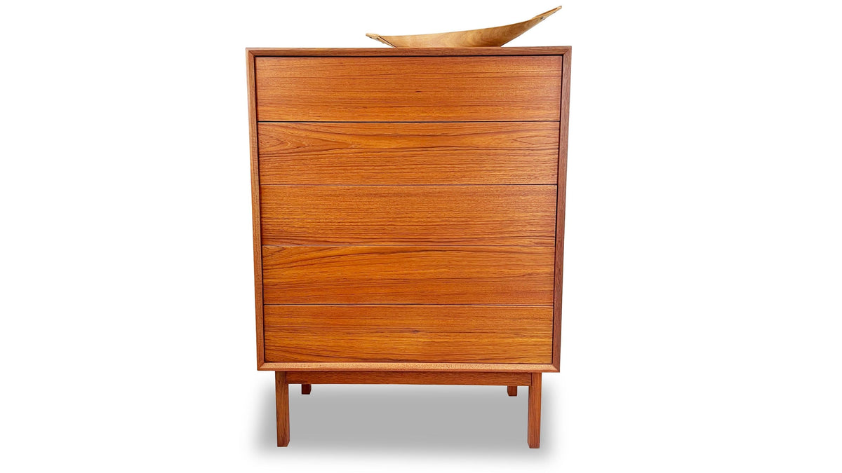 minimalist Teak Highboy Dresser