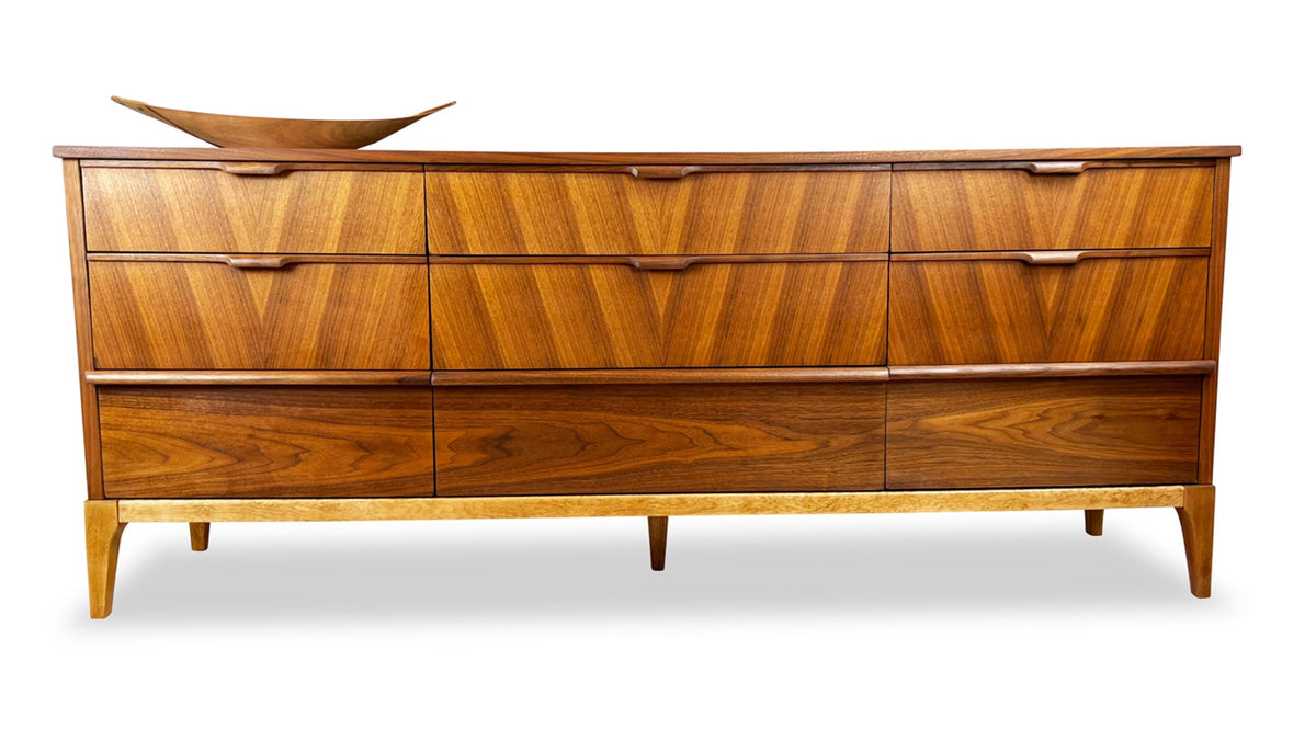 Vintage Walnut Dresser by Kaufman Furniture