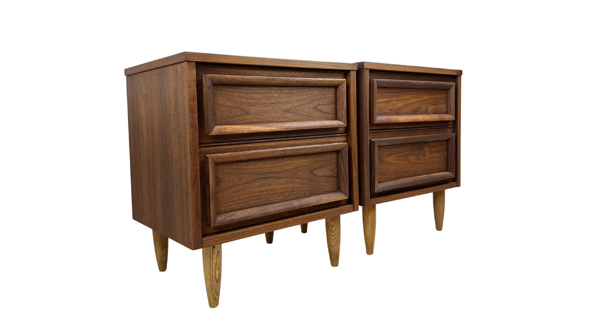 Pair of Walnut Nightstands
