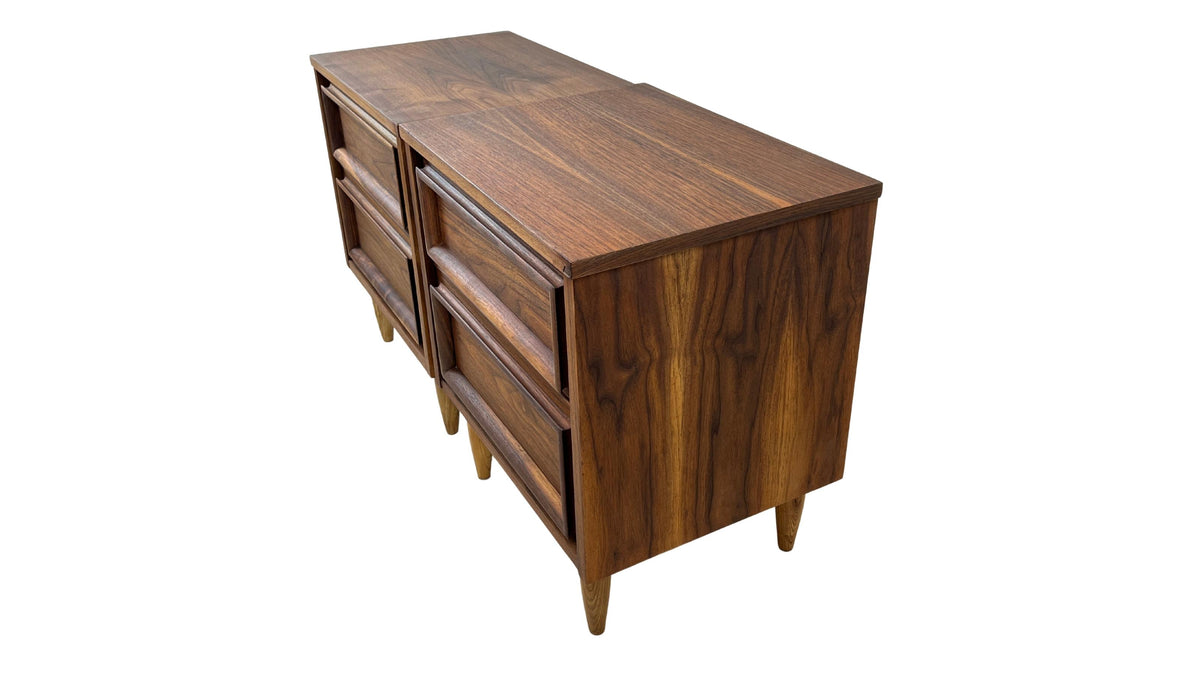 Pair of Walnut Nightstands