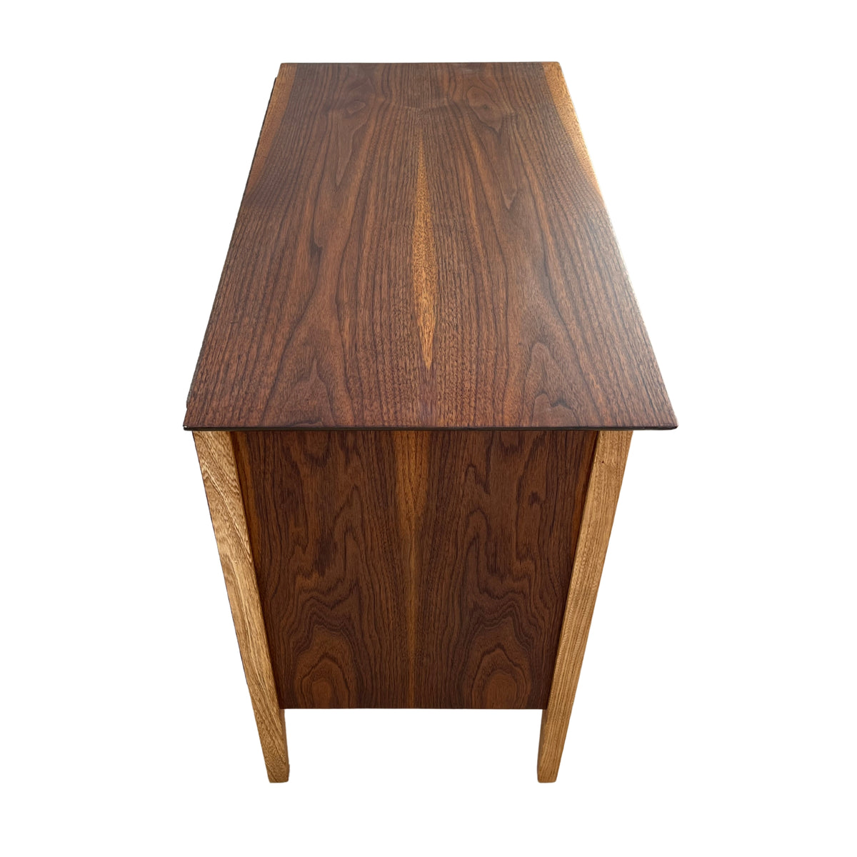 Compact Walnut Record Cabinet