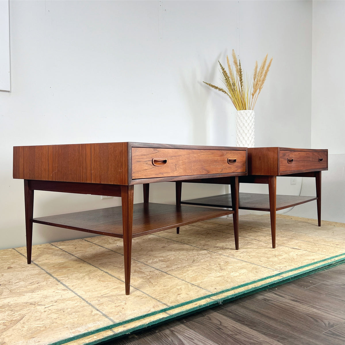 Pair of Teak Side Tables