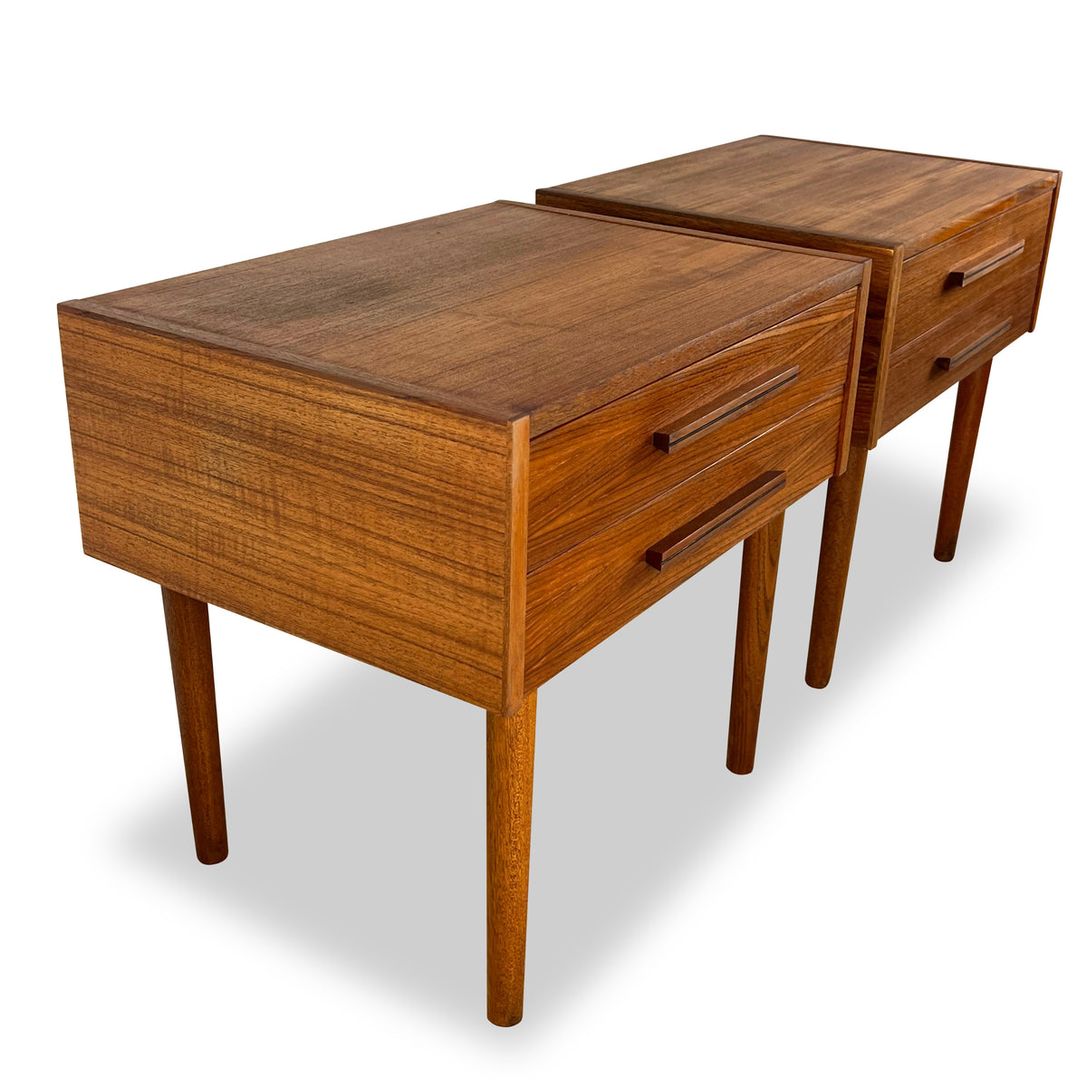 Pair of Teak Nightstands/End Tables