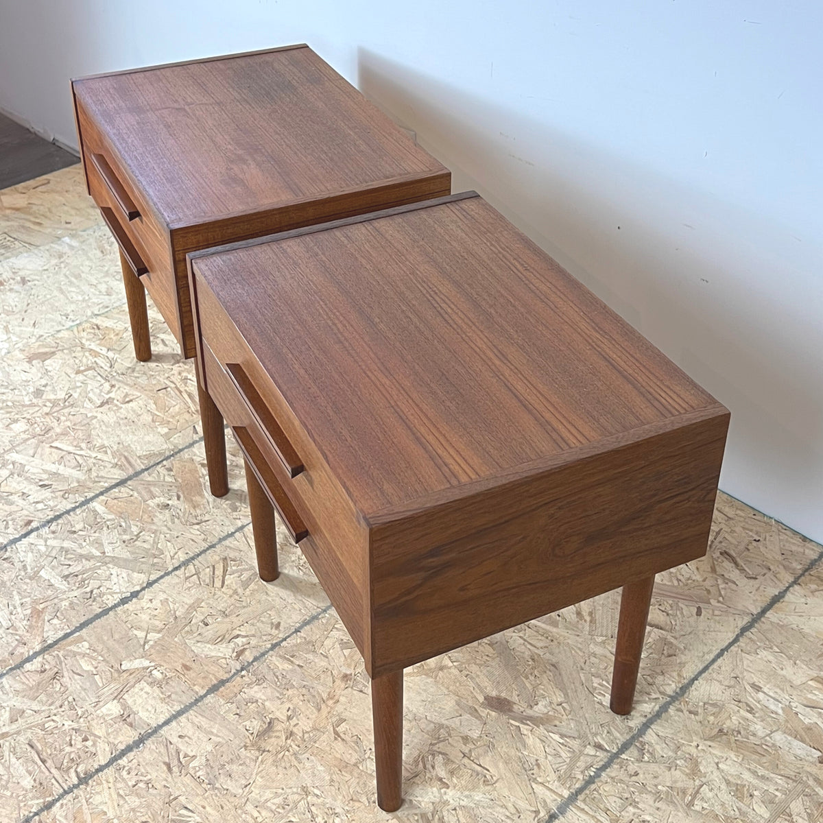 Pair of Teak Nightstands/End Tables