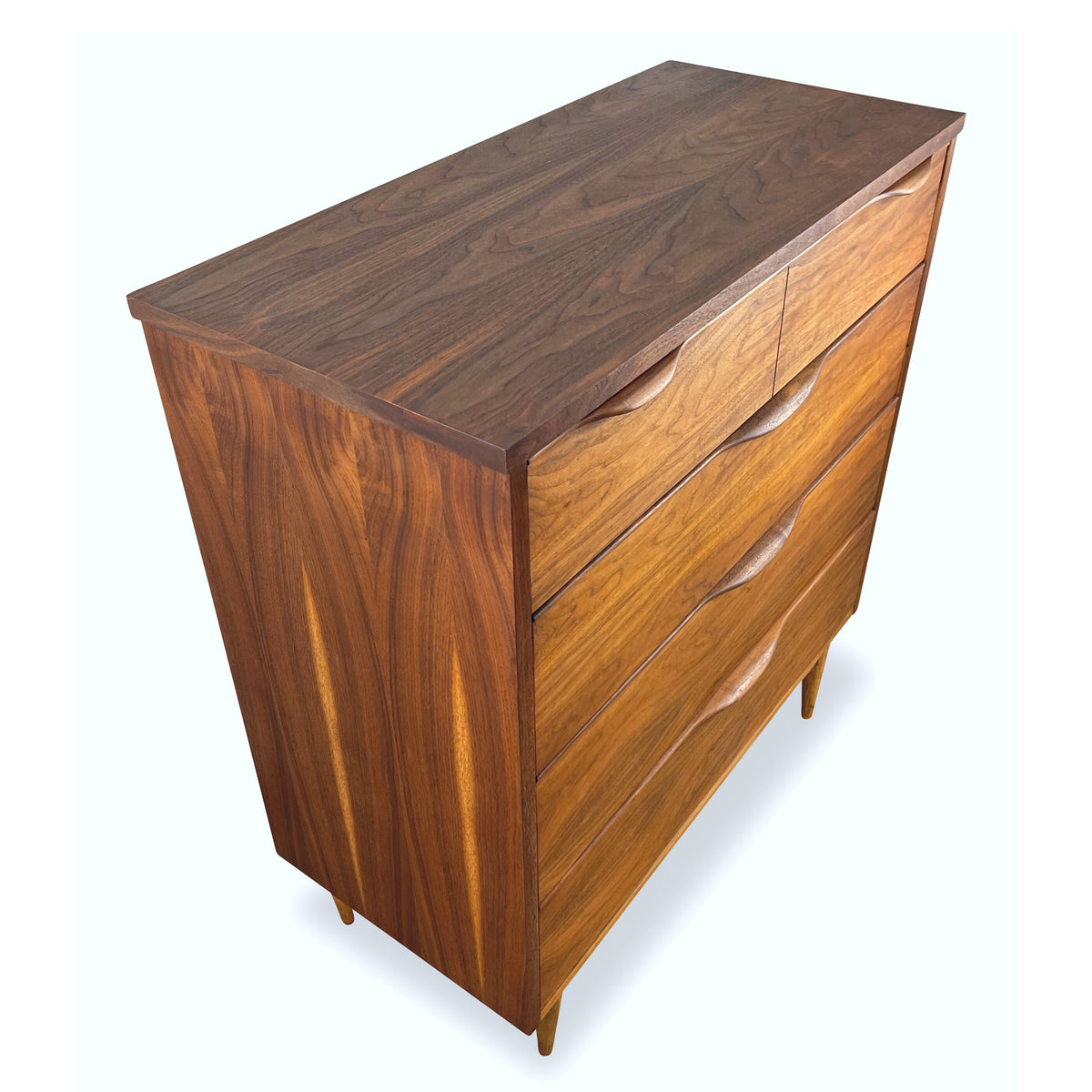 Walnut Four Drawer Highboy