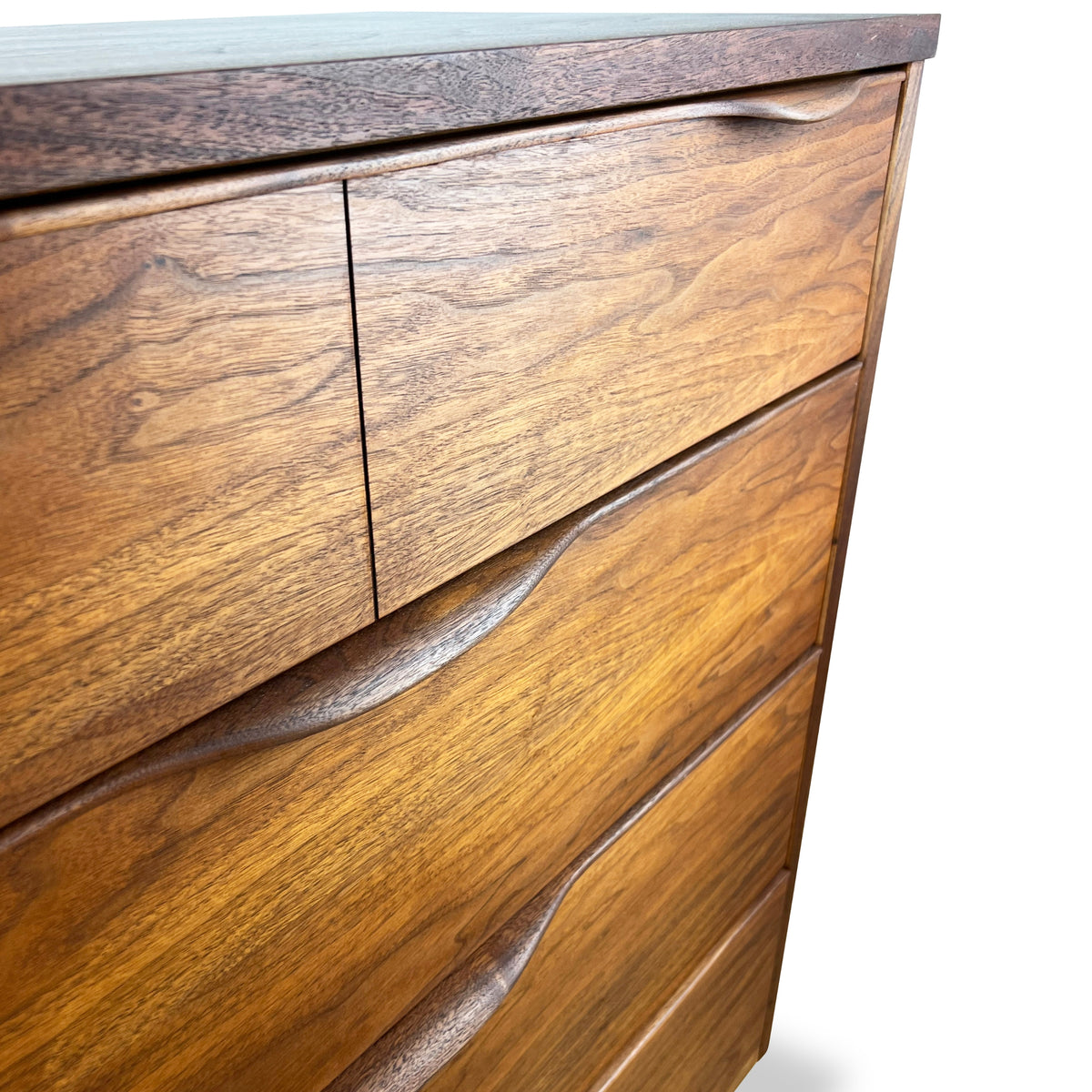 Walnut Four Drawer Highboy