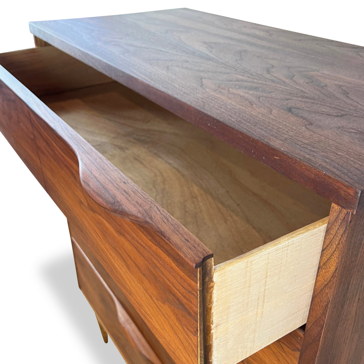 Walnut Four Drawer Highboy
