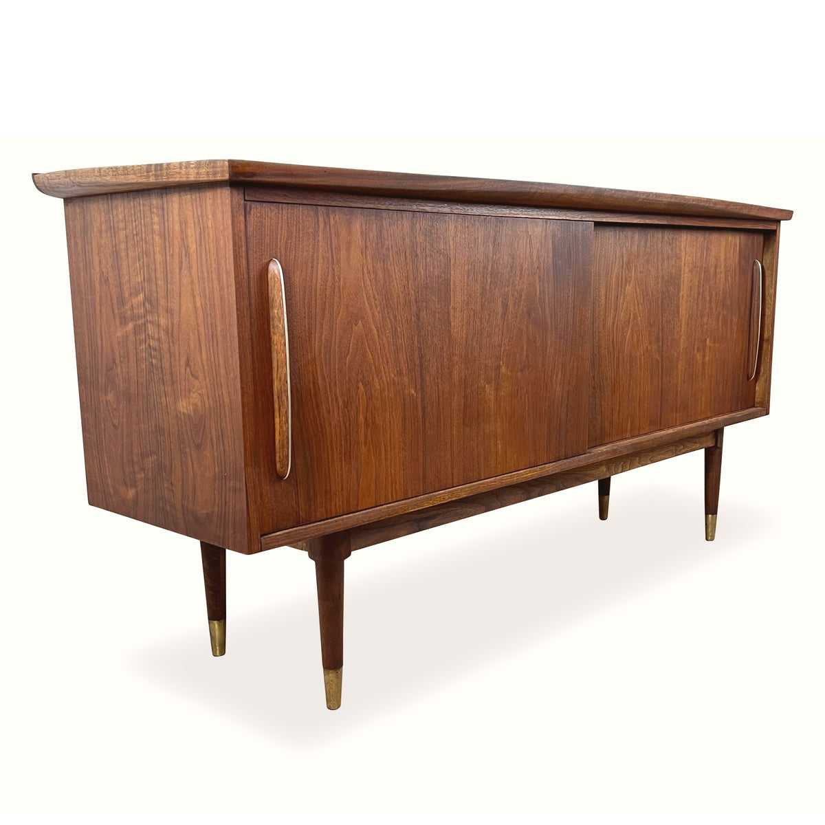 Walnut and Brass Sideboard by Deilcraft