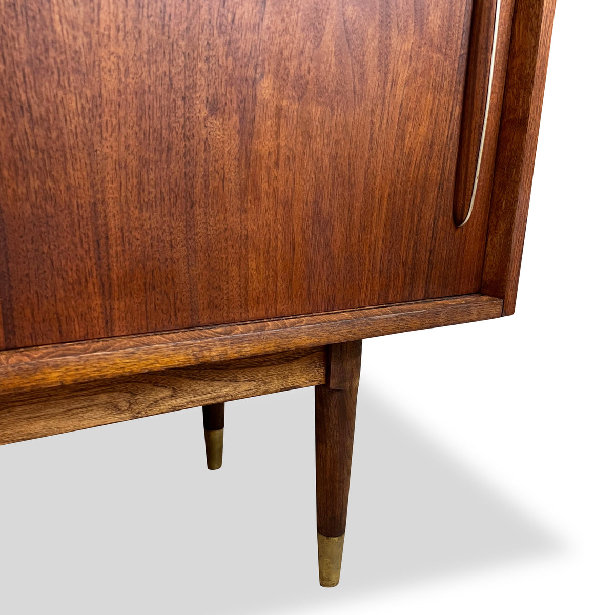 Walnut and Brass Sideboard by Deilcraft