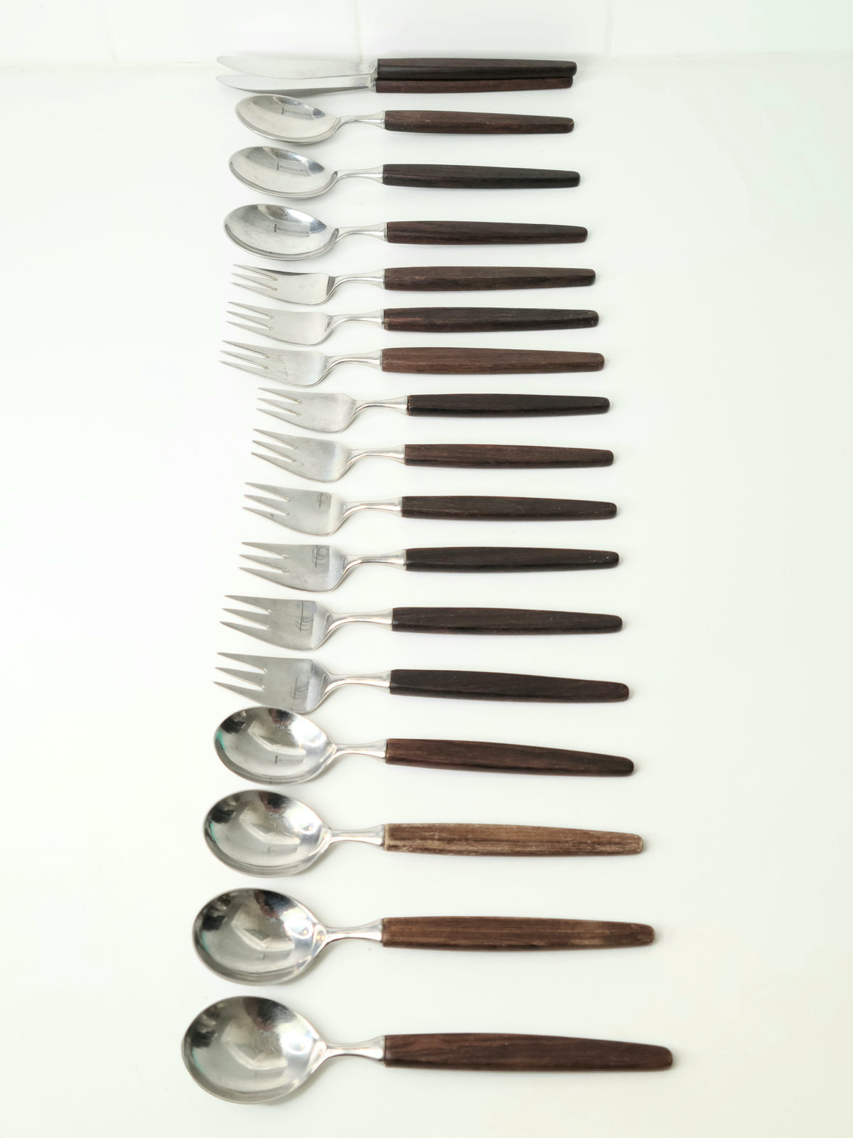 Tias Eckhoff Rosewood and Stainless Flatware