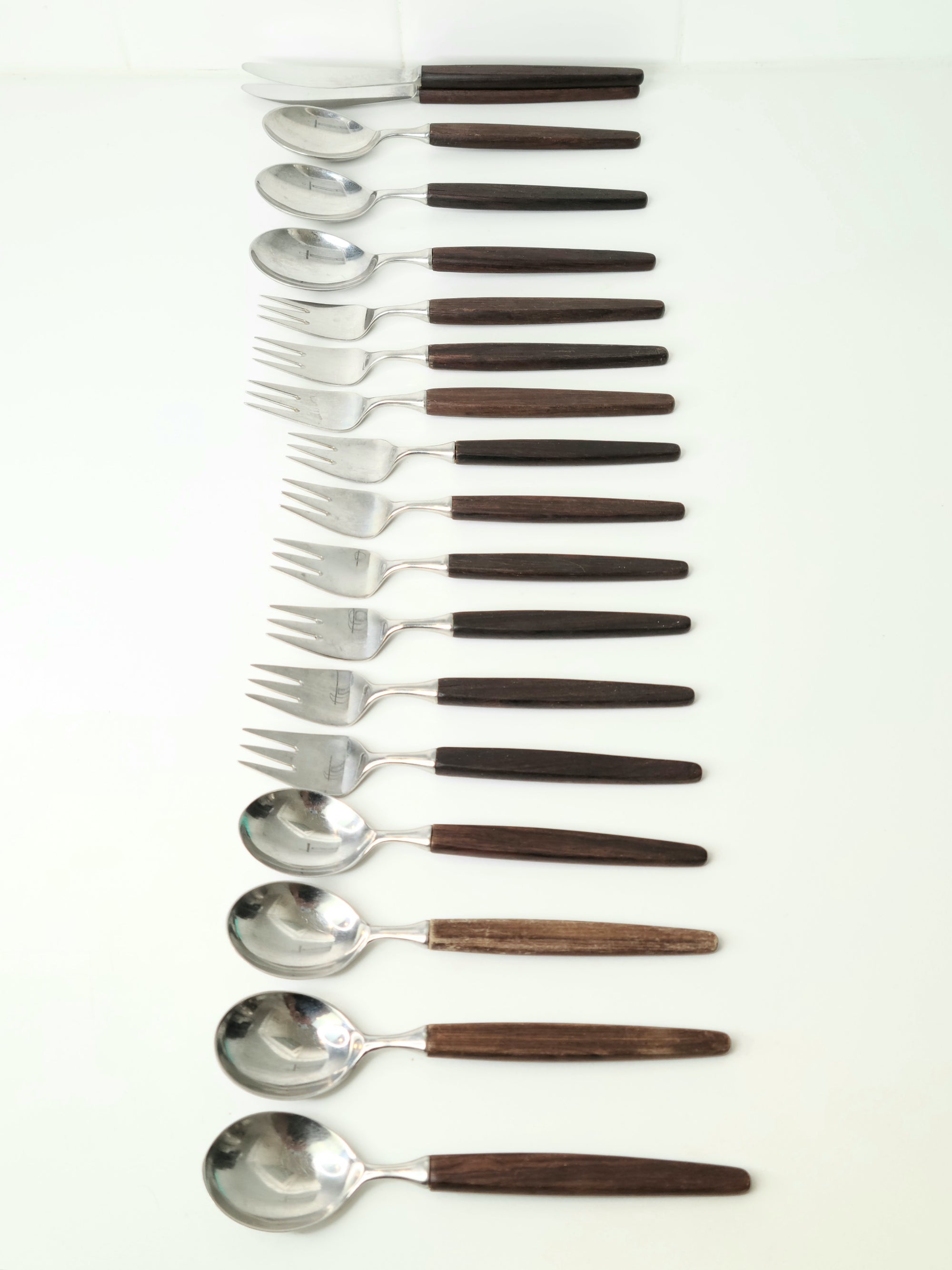 Tias Eckhoff Rosewood and Stainless Flatware