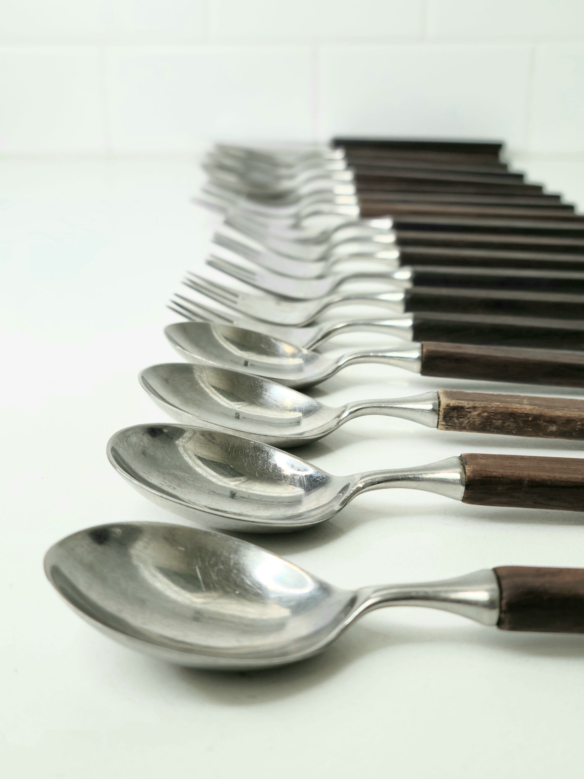 Tias Eckhoff Rosewood and Stainless Flatware