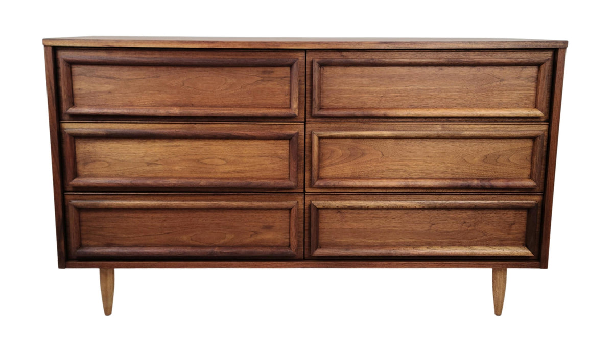 Walnut Six Drawer Dresser