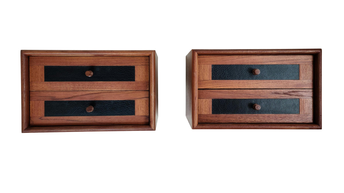 Floating Teak Nightstands