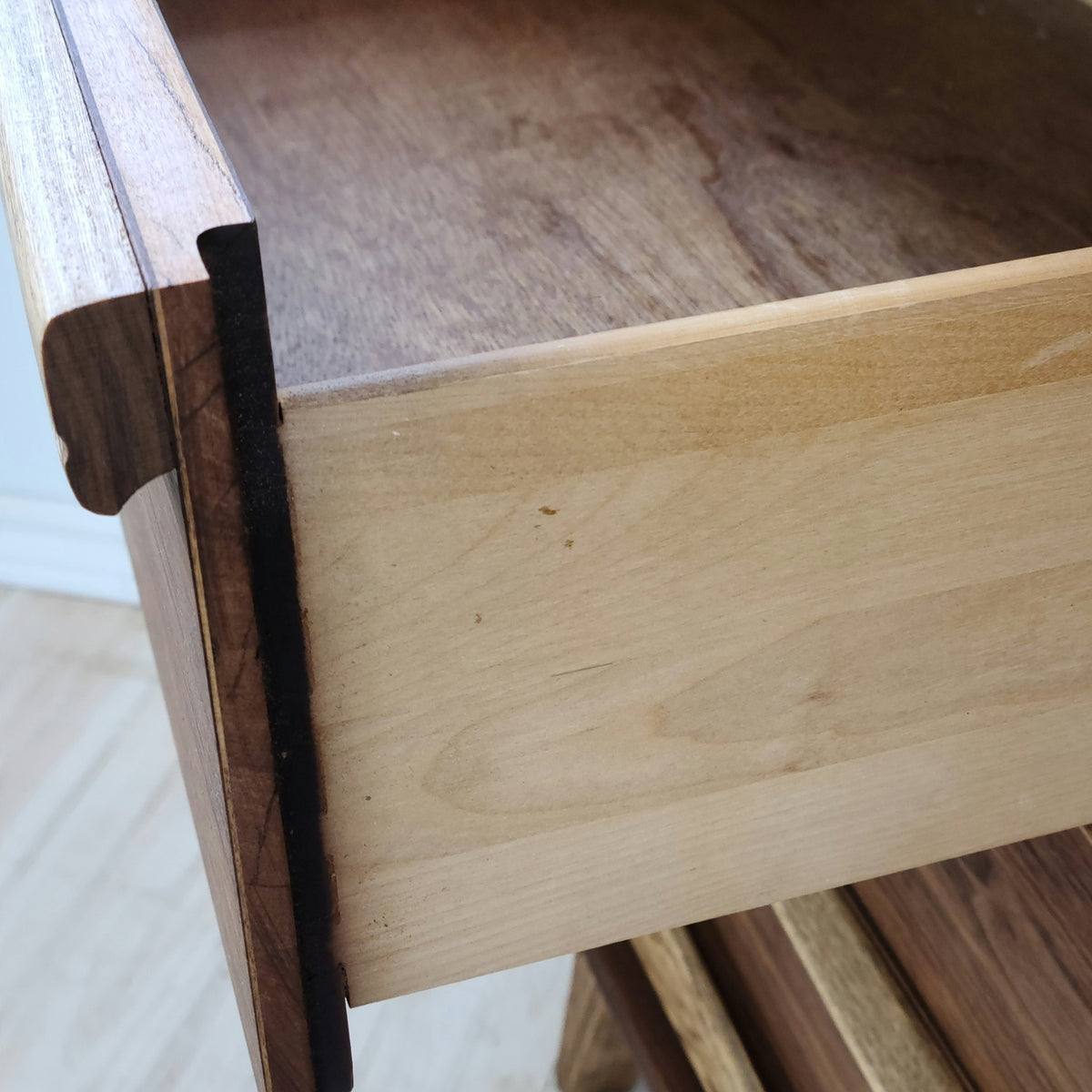 Walnut and Ash Nine Drawer Dresser