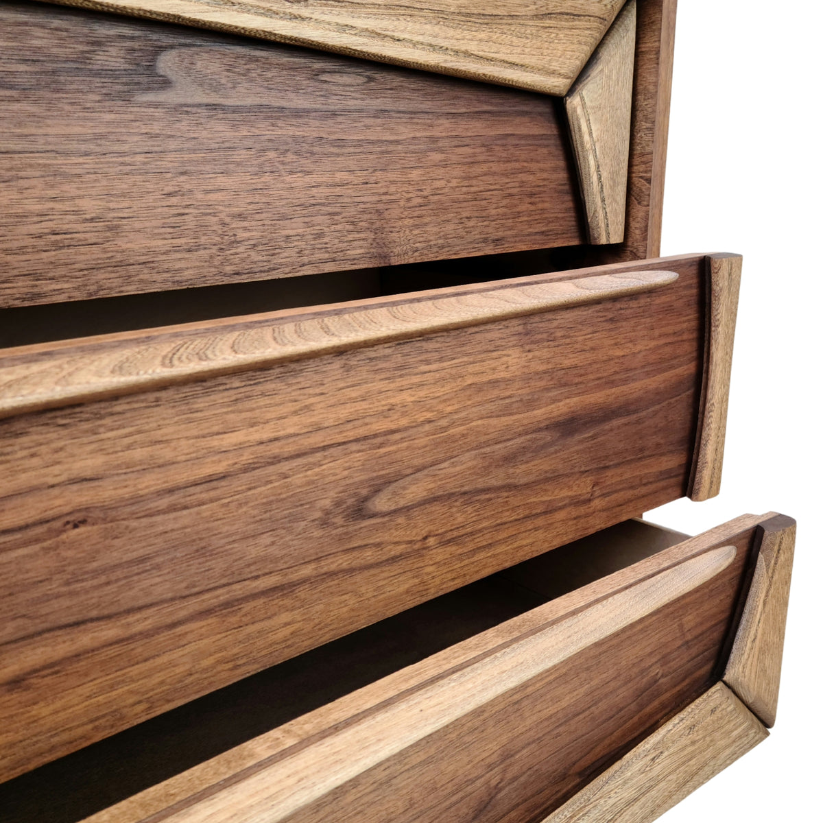 Walnut and Ash Nine Drawer Dresser