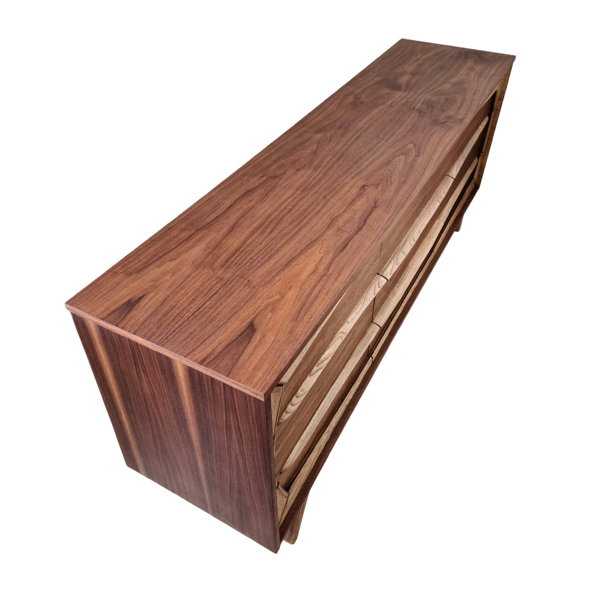 Walnut and Ash Nine Drawer Dresser