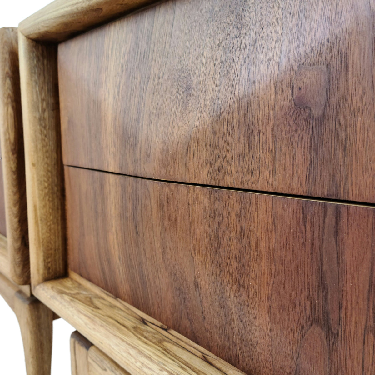 Walnut Diamond Nightstands by United Furniture