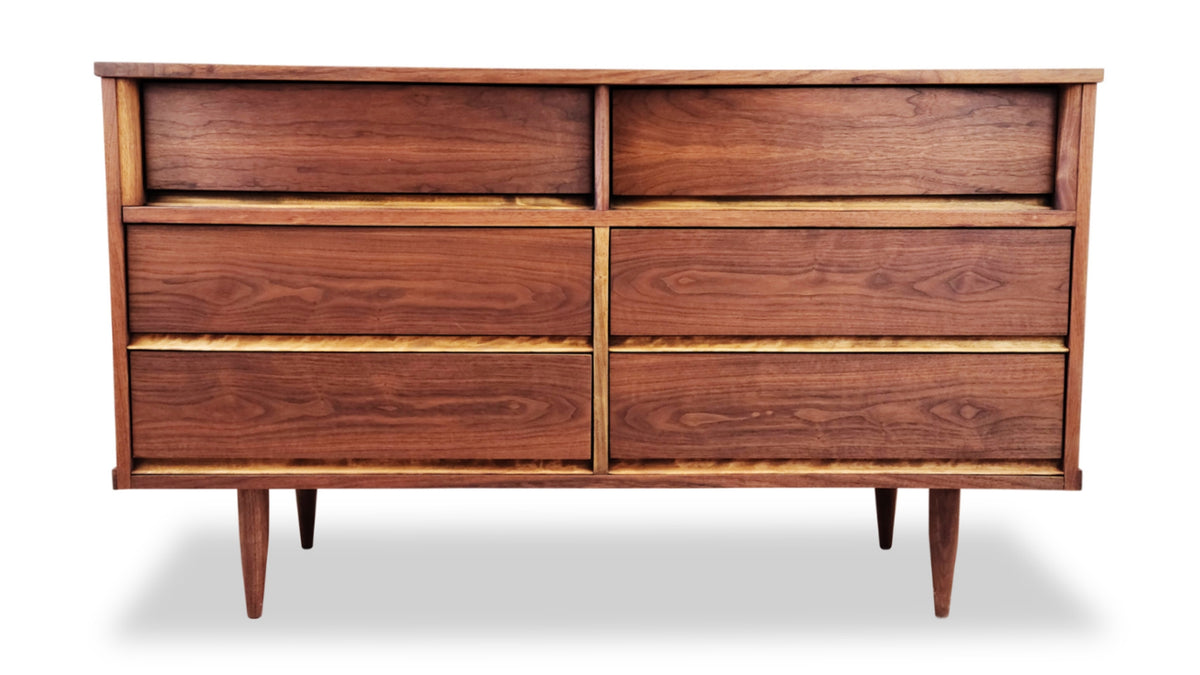 Walnut and Birch Dresser