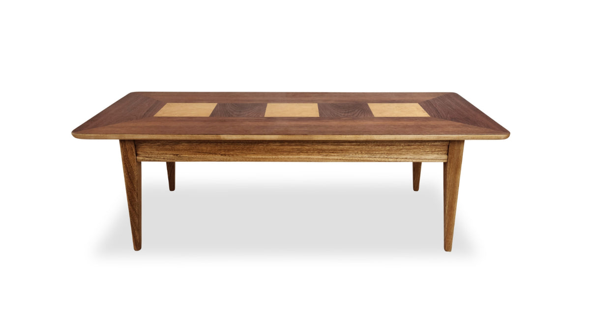 Walnut Coffee Table with Birch Inlay