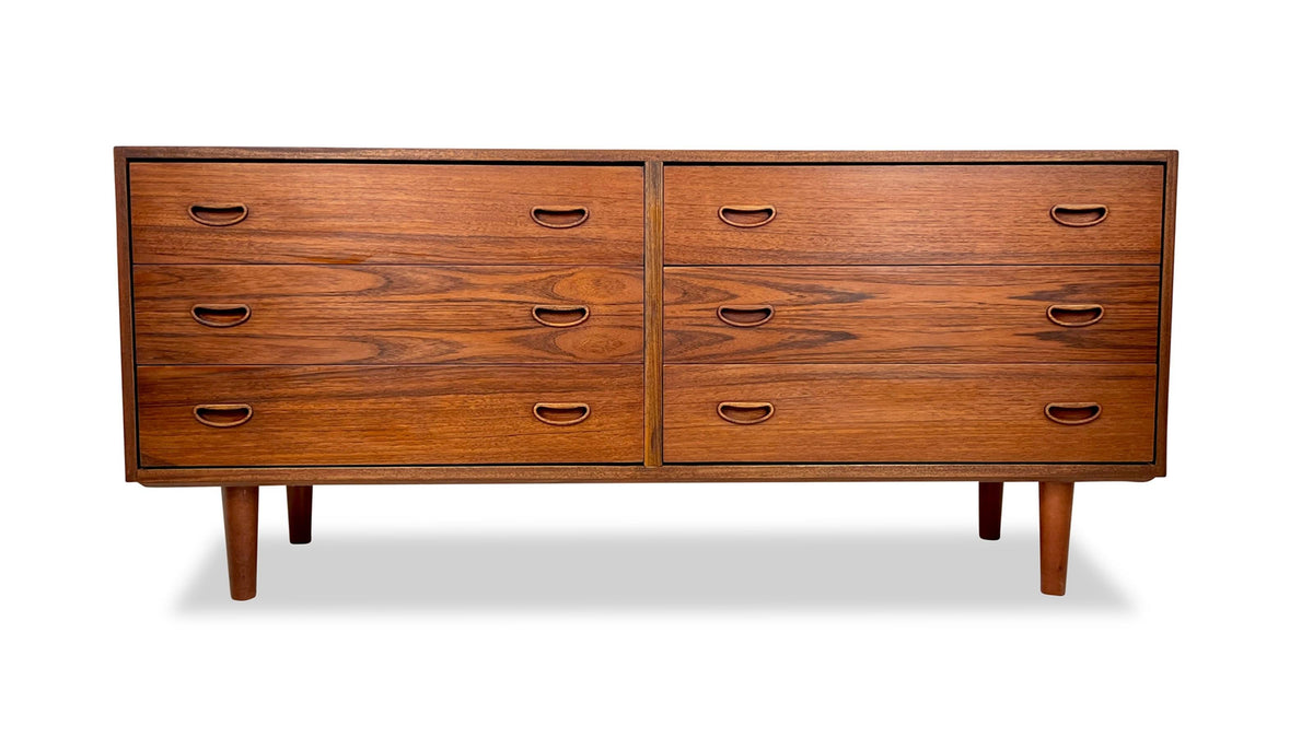 Teak Six Drawer Dresser