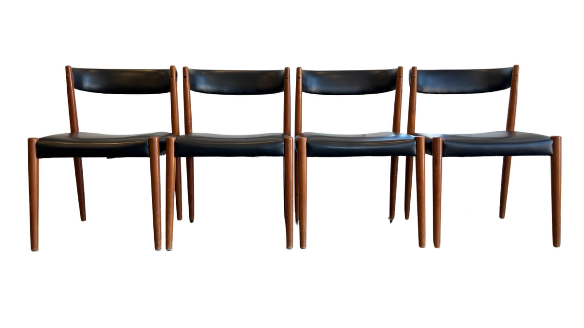 Danish Teak and Leather Dining Chairs