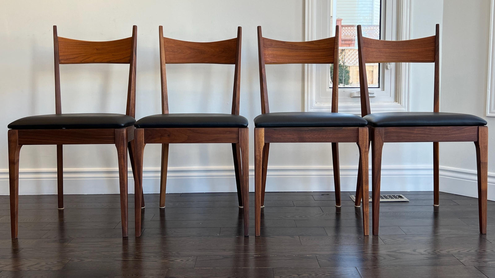 Walnut Dining Chairs by Kaufman