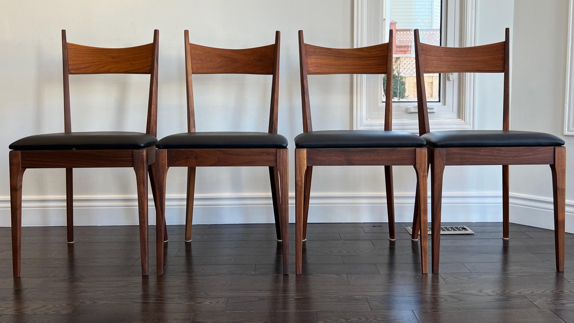Walnut Dining Chairs by Kaufman