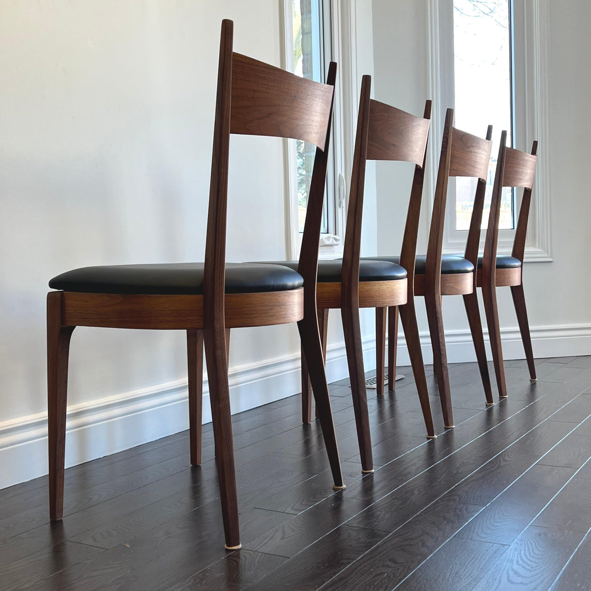 Walnut Dining Chairs by Kaufman