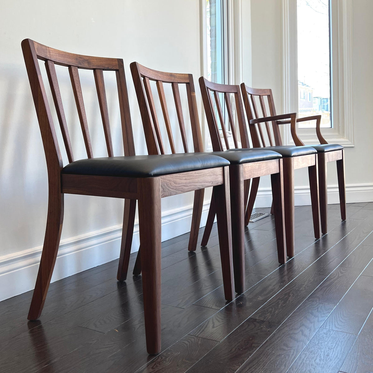Walnut Dining Chairs by Gibbard