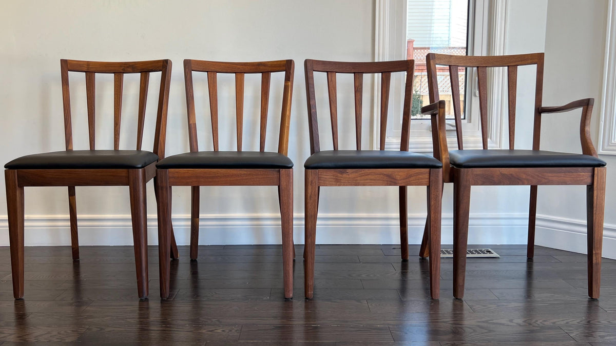 Walnut Dining Chairs by Gibbard